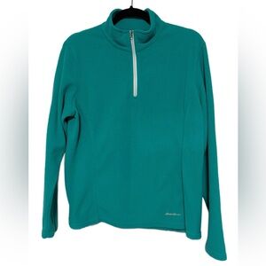 GUC Eddie Bauer Pullover Fleece, Size Large, Teal